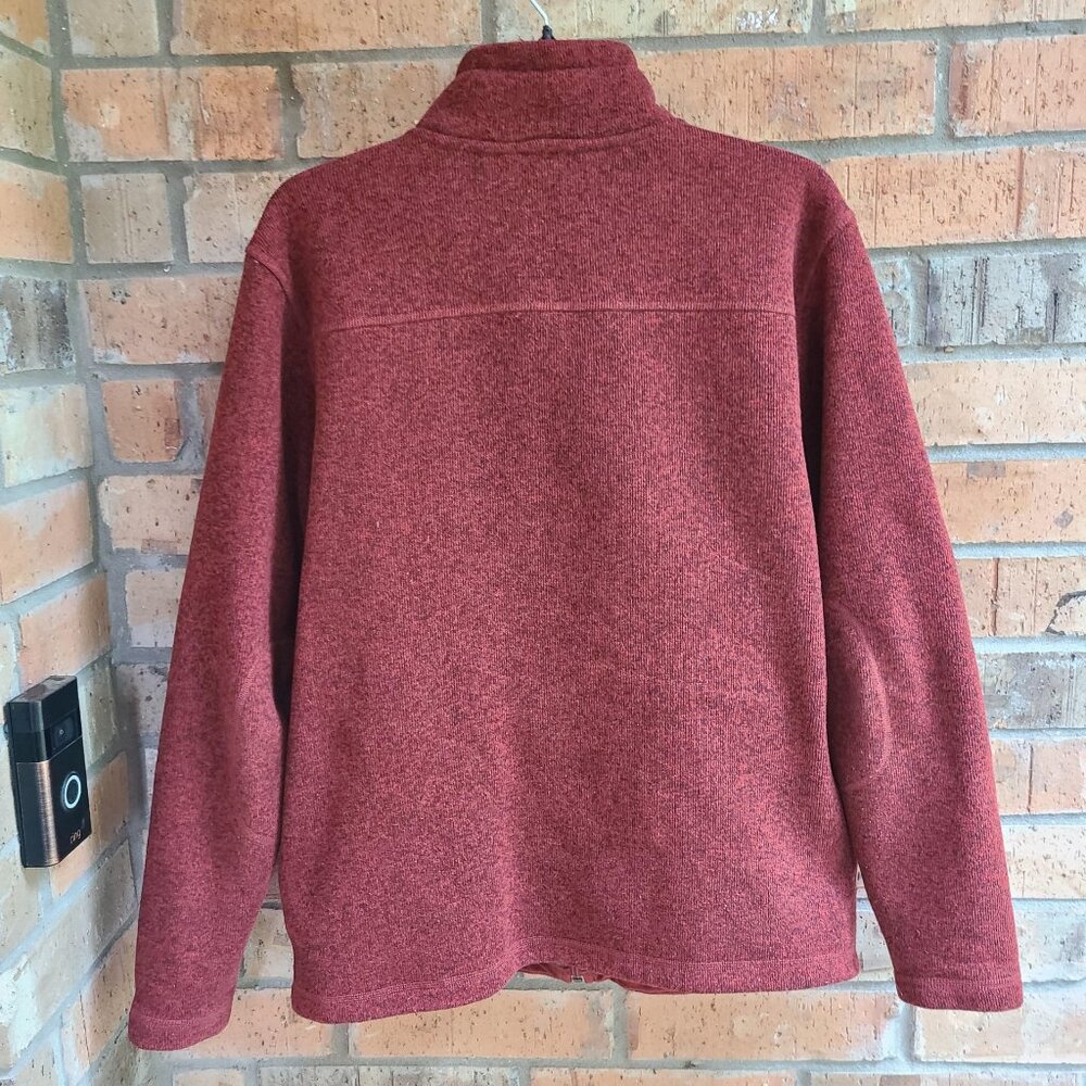 The North Face Mens Knit Jacket Full Zip Pockets Outdoor Maroon Size L - Picture 9 of 10